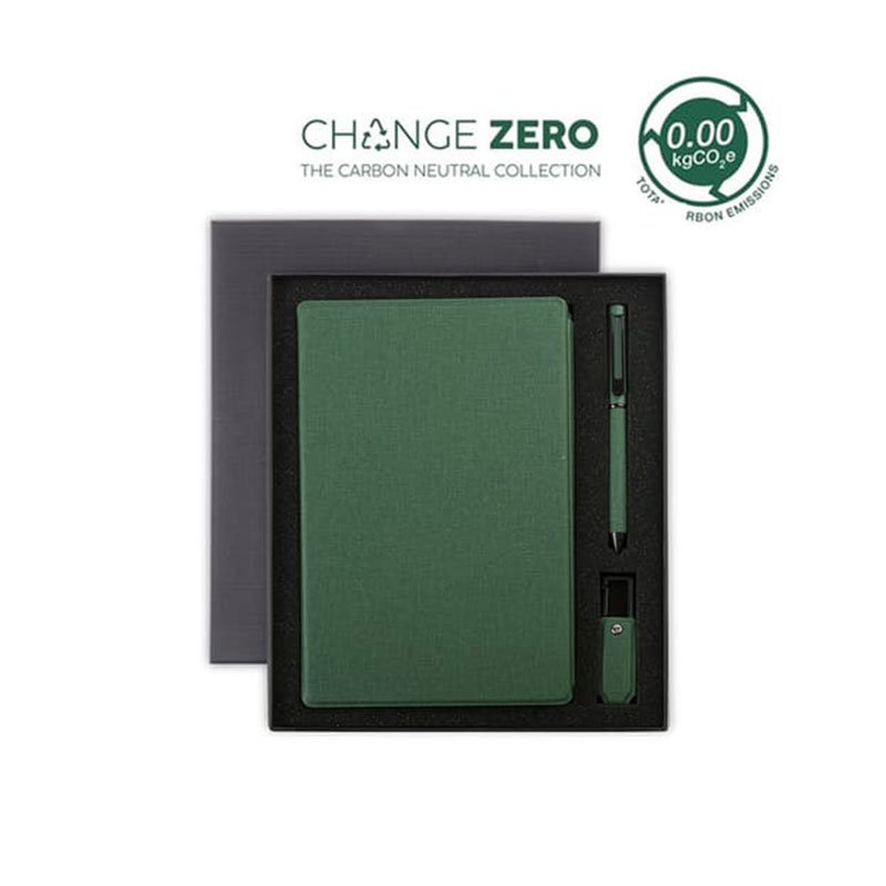 CHANGE-ZERO-Sustainable-Gift-Set-with-Refillable-Notebook,-Pen-&-USB-Keychain
