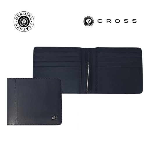 CROSS Leather Clip Wallet - Navy.jpg