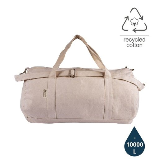 GRS-certified Recycled Cotton Duffel - Gym Bag - Natural.jpg