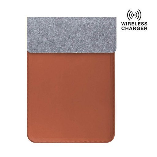 Giftology 14_ Felt Laptop Sleeve With 15W Magnetic Charger - Tan.jpg