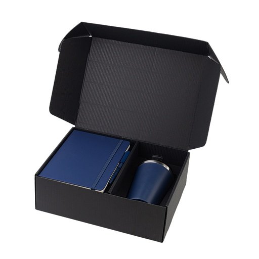Giftology Set of Double Walled Tumbler, A5 Notebook and Pen - Navy Blue.jpg