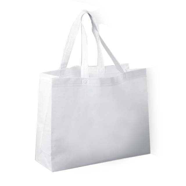Non-woven Shopping Bag Horizontal - White.jpg