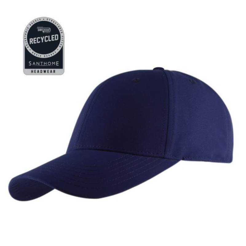 Santhome RPET 6 Panel DryNCool® Sport Cap - Navy Blue_resized