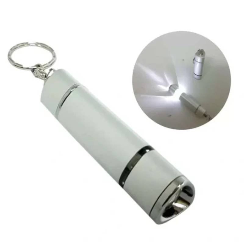 Silver LED out door flashlight key Chain_resized